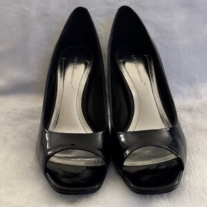 BCBGeneration Black Peep Toe Heels